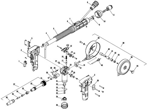 Spool diagram parts miller 30a gun Spoolmatic 30a
